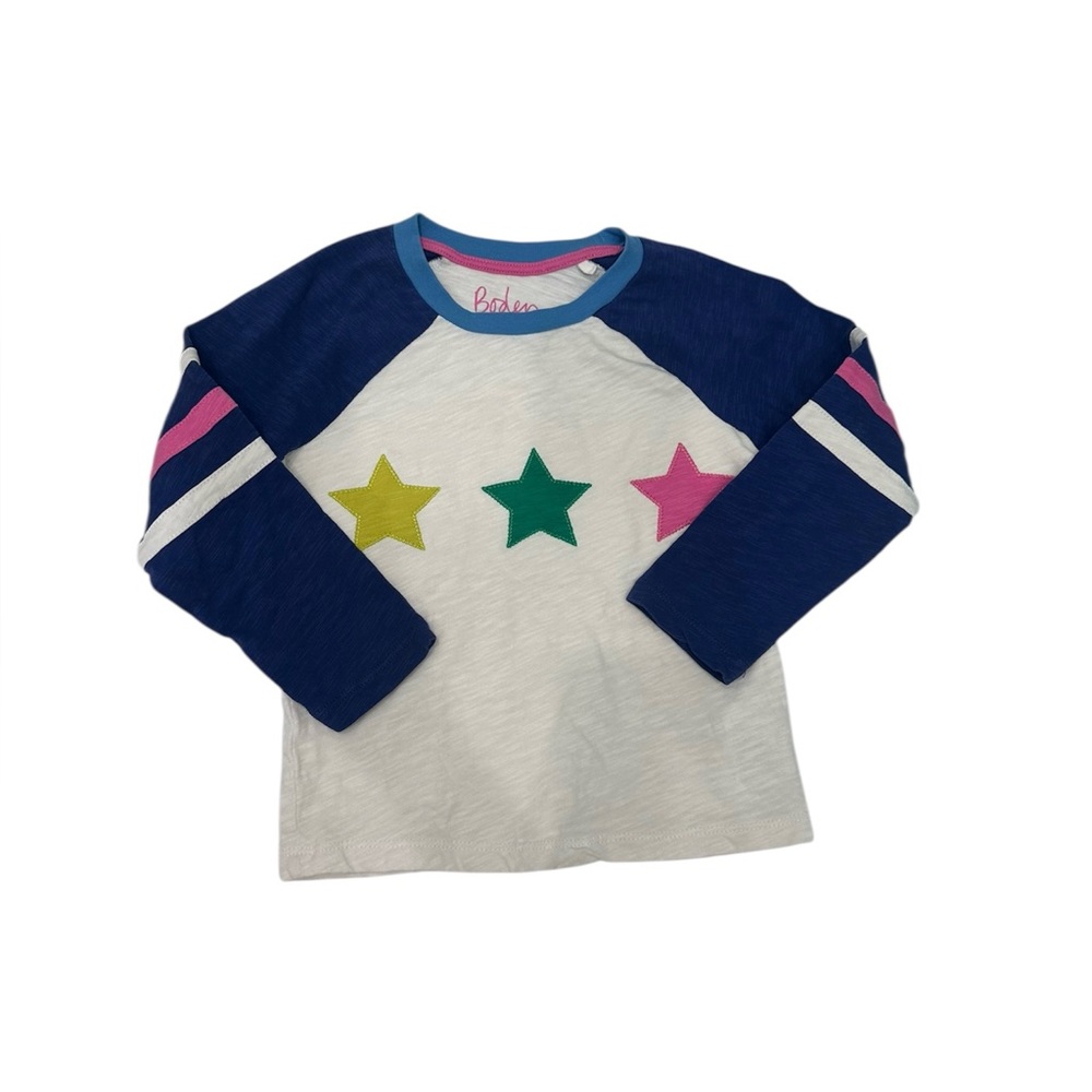 Boden‎ Toddler Unisex Top Long Sleeve Stars  Size 4-5